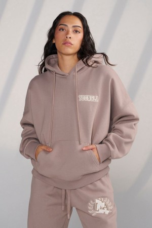 Khaki Young LA W524 - Teddy Hoodie NZ | 4718506-QE