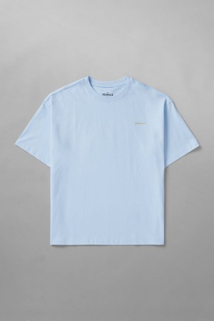 Light Blue Young LA 436 Stamped Tees NZ | 0847619-ZL