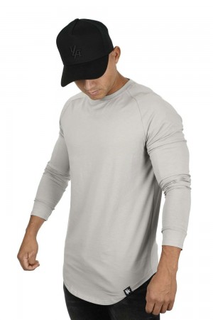 Light Grey Young LA 410 Perfect Raglan Long Sleeve Shirts NZ | 5728104-IW