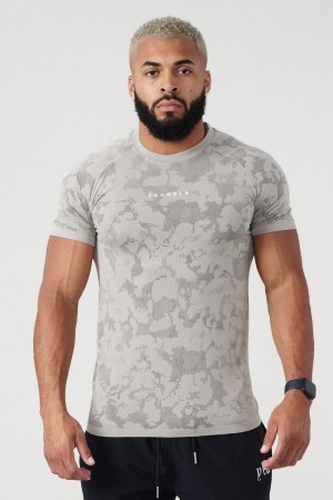 Light Grey Young LA 437 Digital Compression Tees NZ | 5043972-SE