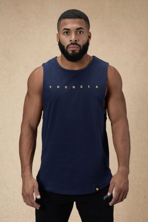 Navy Young LA 332 Infinity Muscle Tanks NZ | 7018564-GD