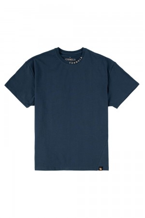 Navy Young LA 429 Trademark Tees NZ | 5029614-PF