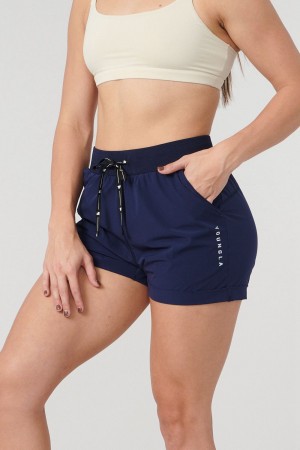 Navy Young LA W104 Velocity Running Shorts NZ | 8076325-YW