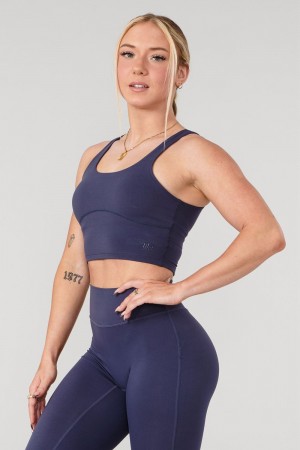Navy Young LA W309 Level-Up Sports Bra NZ | 0271546-RV