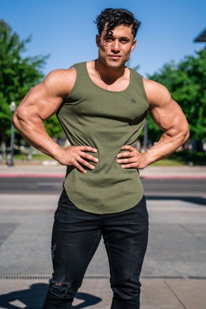 Olive Young LA 314 Scoop Bottom Ribbed Tank NZ | 0468719-DS