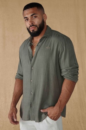 Olive Young LA 825 - Simply Linen Shirts NZ | 8207369-YB