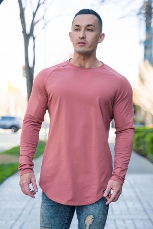 Pink Young LA 410 Perfect Raglan Long Sleeve Shirts NZ | 7126085-TK