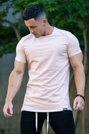 Pink Young LA 411 Perfect Tee - Straight Bottom NZ | 1948765-ZC