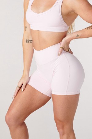 Pink Young LA W112 Effortless Biker Shorts NZ | 4803265-NM