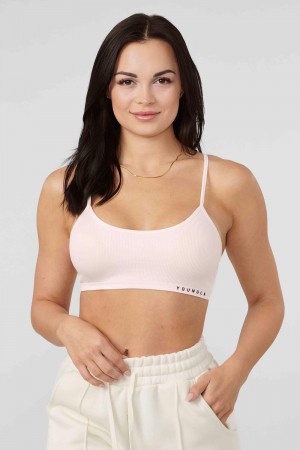 Pink Young LA W316 Ribbed Sports Bra NZ | 1389502-QH