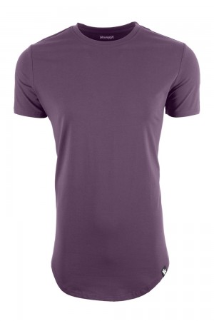Purple Young LA 402 Perfect Tee - Scallop Bottom NZ | 1853269-JC