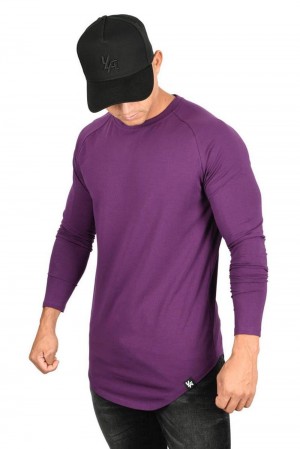 Purple Young LA 410 Perfect Raglan Long Sleeve Shirts NZ | 7804912-JD