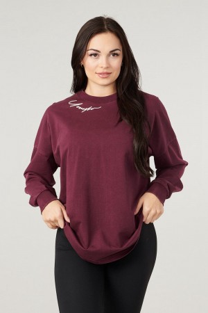 Purple Young LA W432 - Emblem Long Sleeve Tee NZ | 7508341-OE