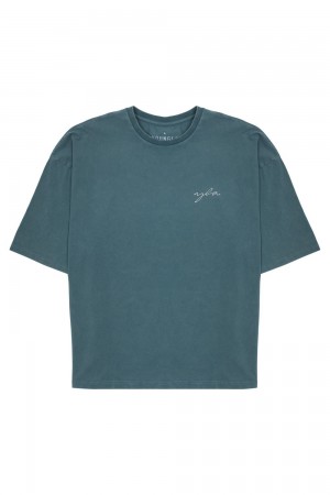 Teal Young LA 464 Skyline Super Sized Tees NZ | 0143978-OD