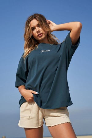 Teal Young LA W425 - Retro Short Sleeve NZ | 7410856-OY