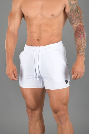 White Young LA 102 Bodybuilding French Terry Shorts NZ | 5360849-LX
