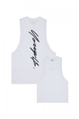 White Young LA 323 Autograph Delt Tanks NZ | 9431728-SN