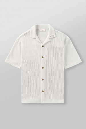 White Young LA 4036 - Crochet Shirts NZ | 0431627-TE