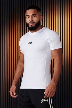 White Young LA 474 - Speed Compression Tees NZ | 6420598-JL