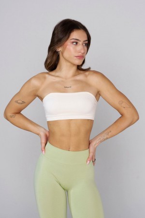 White Young LA W333 Seamless Curve Bandeau NZ | 7560148-BL