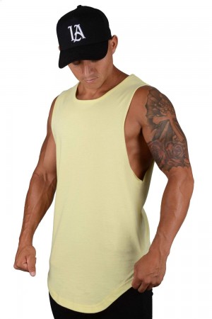 Yellow Young LA 308 Muscle Tanks NZ | 9280641-TO